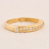 9ct Gold 10 Stone Channel Set Diamond Eternity Ring Angled View