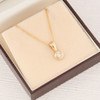 9ct Gold Diamond Solitaire Pendant and Chain - 0.35 carat in Box