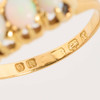 Antique 18ct Gold 5 Stone Opal Ring - Hallmark