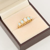 Antique 18ct Gold 5 Stone Opal Ring - In Box