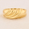 Second Hand 14ct Gold Wave Ring - Front View