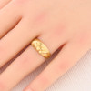 Second Hand 14ct Gold Wave Ring - on Finger