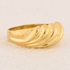 Second Hand 14ct Gold Wave Ring - Angled View