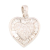 Second Hand 18ct White Gold Diamond Heart Pendant - Main View