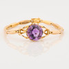 Antique 9ct Gold Amethyst Bracelet - Front View