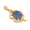 Second Hand 14ct Gold Black Opal Pendant - Main View