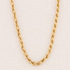 Second Hand 9ct Gold Rope Chain Necklace - 16" - Front View