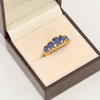 Antique 18ct Gold 5 Stone Sapphire Ring - In Box