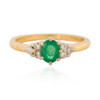 Second Hand 18ct Gold Emerald and Diamond Cluster Ring - Main View