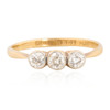 Antique 18ct Gold 3 Stone Trilogy Ring – 0.37 Carat - Main View