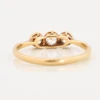 Vintage 18ct Gold 3 Stone Trilogy Ring – 0.37 Carat - Rear View