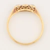 Vintage 18ct Gold 3 Stone Trilogy Ring – 0.37 Carat - Top View