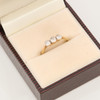Antique 18ct Gold 3 Stone Trilogy Ring – 0.37 Carat - In Box