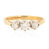 Antique 18ct Gold 3 Stone Trilogy Ring – 0.37 Carat - Main View