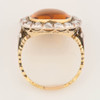 Antique 18ct Gold Citrine and Diamond Cluster Ring - Top View