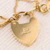 Vintage 9ct Gold Charm Bracelet with Heart Padlock - Hallmark