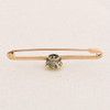 Antique 15ct Gold Yellow Sapphire Bar Brooch - Top View