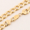 Second Hand 9ct Gold 8” Curb Bracelet - Close Up
