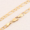 Second Hand 9ct Gold 18” Figaro Chain Necklace - Close Up