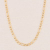 Second Hand 9ct Gold 18” Figaro Chain Necklace - Front View