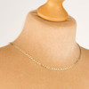 Second Hand 9ct Gold 18” Figaro Chain Necklace - On Bust