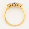 Antique 18ct Gold Sapphire & Diamond Trefoil Cluster Ring - From Top