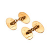 Vintage 9ct Rose Gold Chain Link Oval Cufflinks