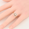Second Hand 18ct Gold Starburst Diamond Cluster Ring - On Finger