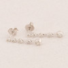 9ct White Gold 5 Stone Diamond Journey Drop Earrings - Side View