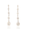 9ct White Gold 5 Stone Diamond Journey Drop Earrings - Main View
