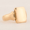 Vintage 9ct Gold Rectangle Signet Ring – 1931–1932 - Angled View