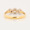 Second Hand 18ct Gold 3 Stone Trilogy Diamond Ring – 0.60 carat - Rear View