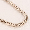 Second Hand Heavy 16” Silver Wheat Chain Necklace - Angled View