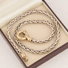 Second Hand Heavy 16” Silver Wheat Chain Necklace - in Box