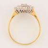 Second Hand 18ct Gold Diamond Hexagonal Cluster Ring – 1 carat - Top View