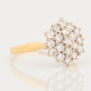 Second Hand 18ct Gold Diamond Hexagonal Cluster Ring – 1 carat - Angled View