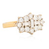 Second Hand 18ct Gold Baguette Diamond Cluster Ring – 1.5 Carat - Main View