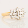 Second Hand 18ct Gold Baguette Diamond Cluster Ring – 1.5 Carat - Angled View