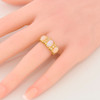 Vintage 18ct Gold 3 Stone Opal Ring – 1960s - On Finger