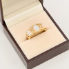 Vintage 18ct Gold 3 Stone Opal Ring – 1960s - In Box