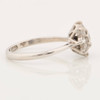 Vintage 18ct White Gold Diamond Daisy Cluster Ring – 0.65 carat - Side View