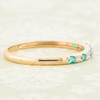 9ct Gold Emerald and Diamond Eternity Ring – 0.10 carat - Side View