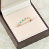 9ct Gold Emerald and Diamond Eternity Ring – 0.10 carat 0 In Box