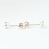 18ct White Gold Diamond Stud Rub-Over Earrings – 0.40 carat - Side View