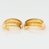 Second Hand 14ct Rose & Yellow Gold 2 Row Gold Half Hoop Earrings - Rear View