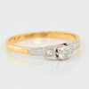 Vintage 18ct Gold Diamond Solitaire Engagement Ring – 0.20 carat - Angled View