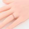 9ct Ruby and Diamond Slimline Eternity Ring - Worn View