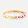 9ct Ruby and Diamond Slimline Eternity Ring - Side View