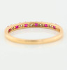 9ct Ruby and Diamond Slimline Eternity Ring - Rear View