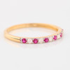 9ct Ruby and Diamond Slimline Eternity Ring - Angled View